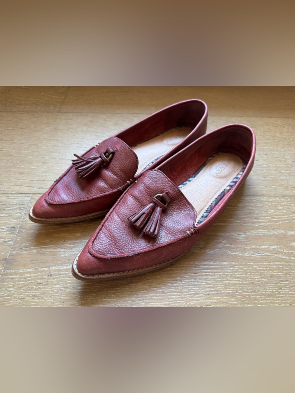 Sperry Women's Burgundy Tassel Leather Loafers